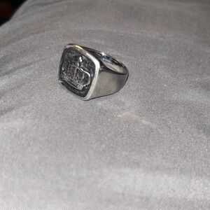 Silver Crown Ring Size 13
